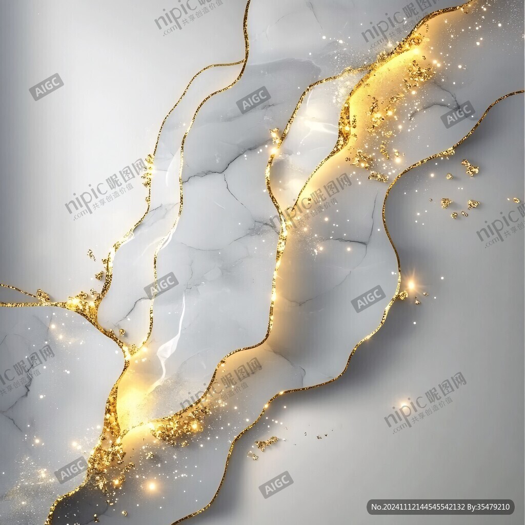 金色河流金色线条
