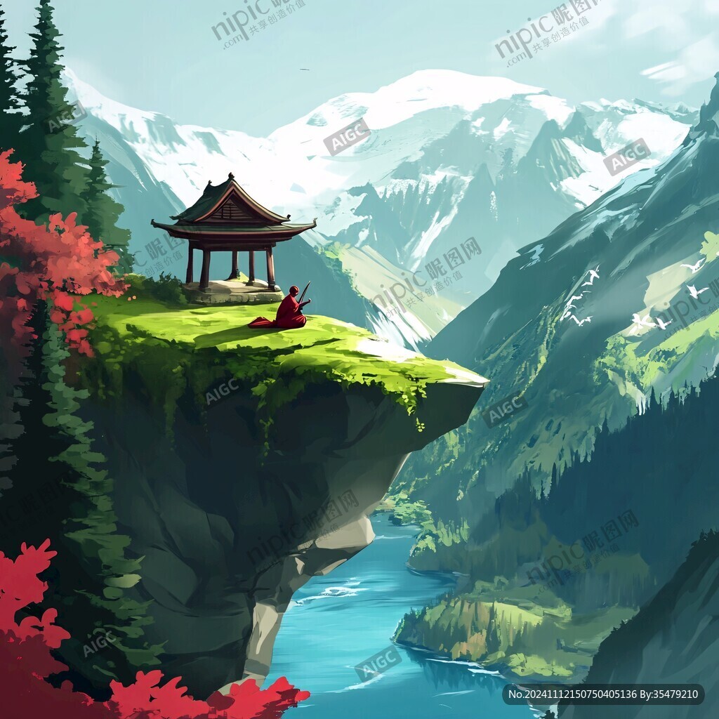 风景区插画