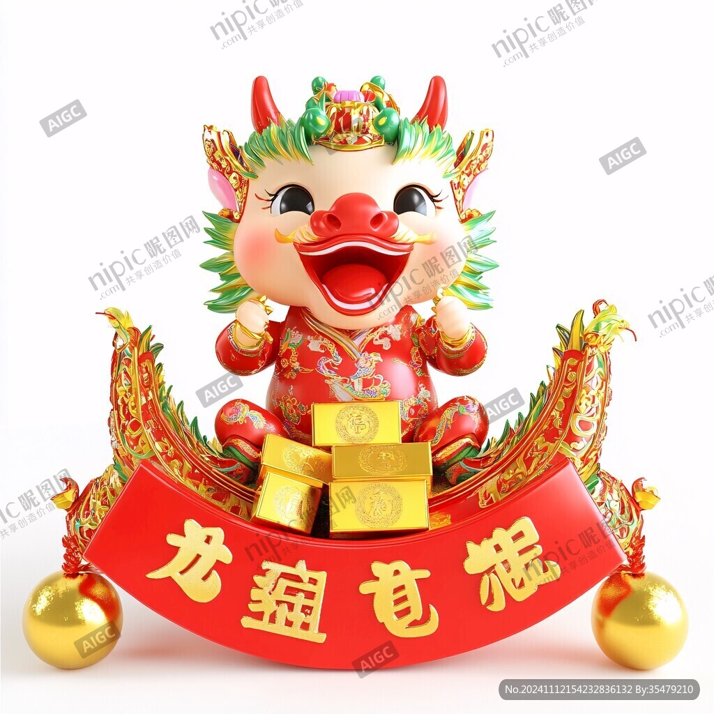 龙年卡通形象龙年美陈