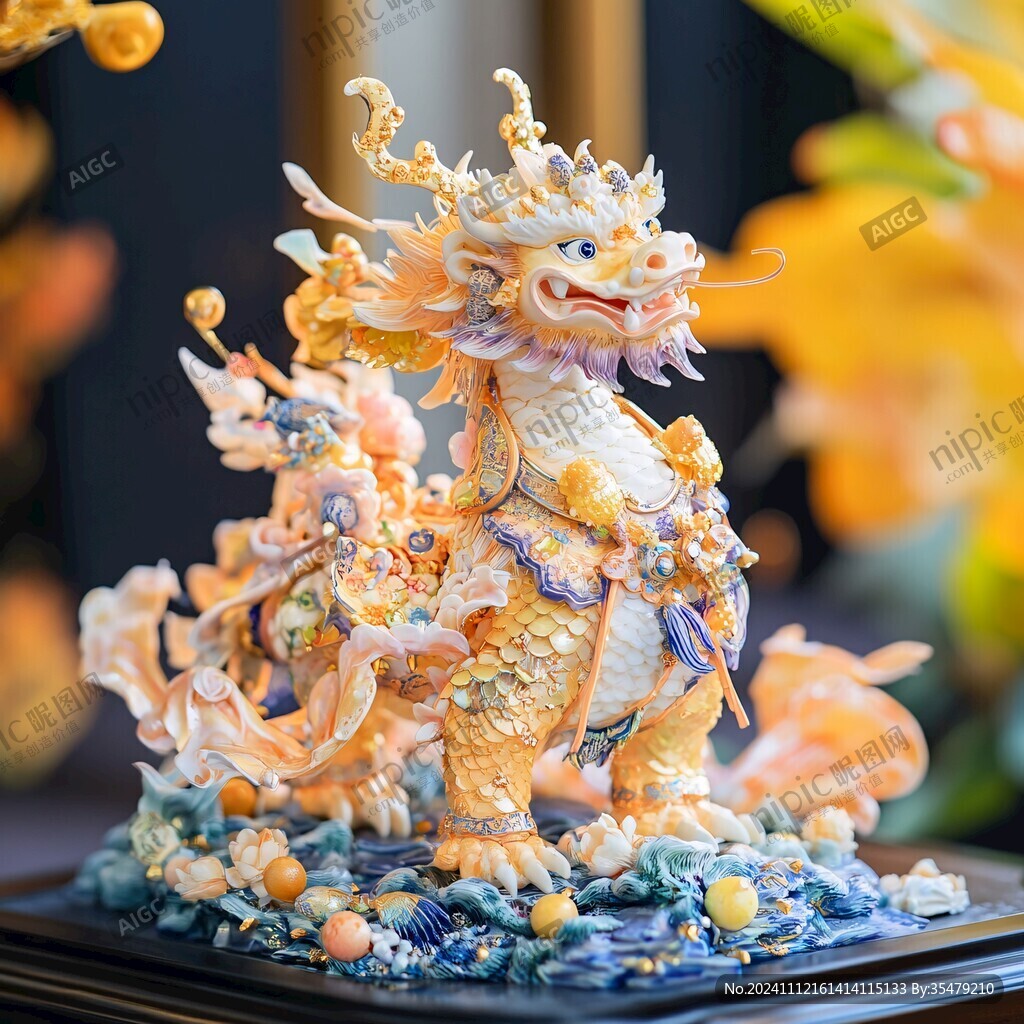 龙年大吉摆件