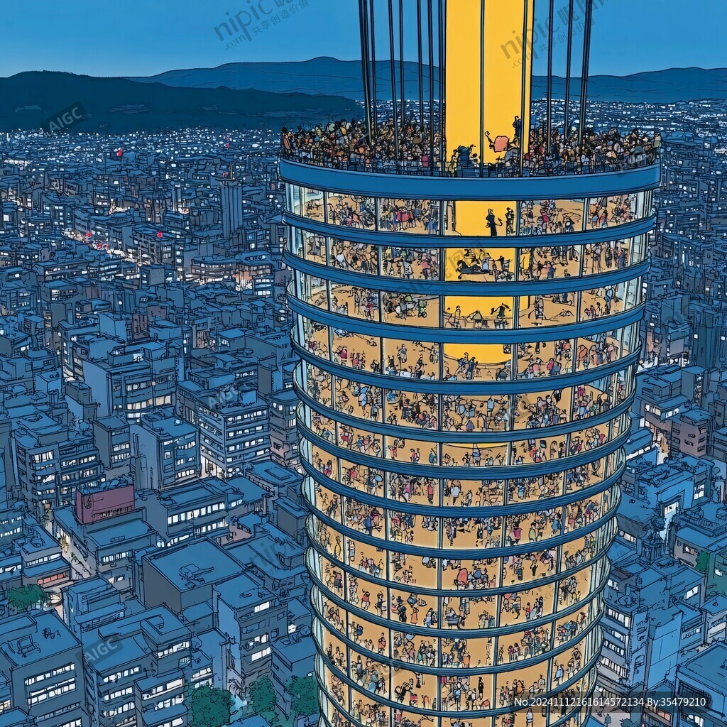 混乱拥挤的城市