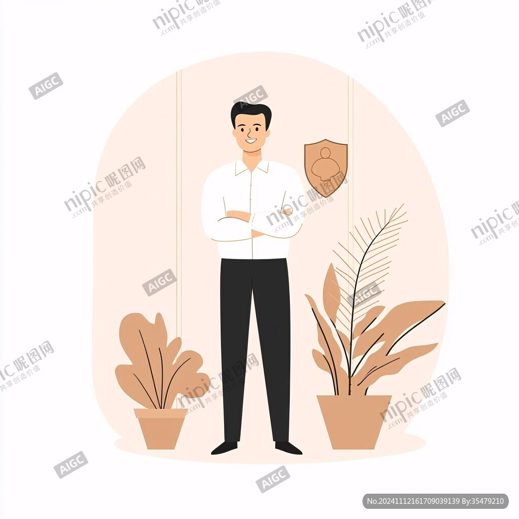 扁平风人物插画