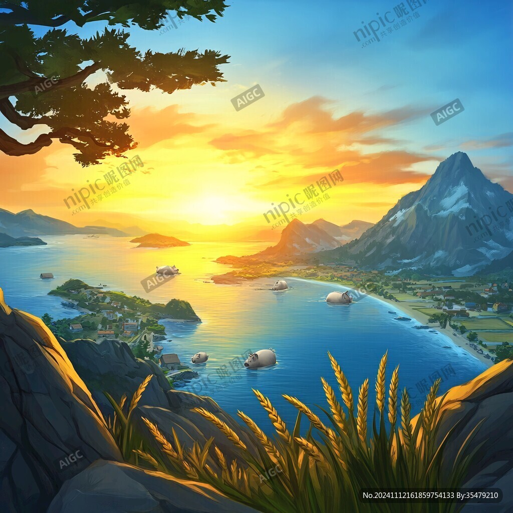 风景场景插画