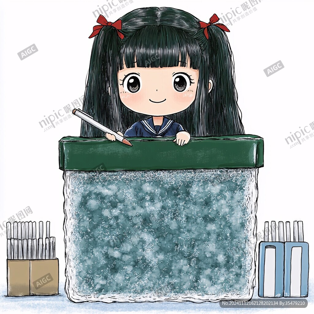 文具包装卡通女孩