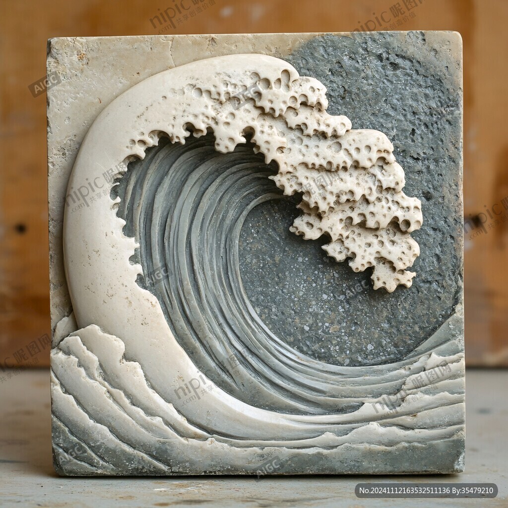 石雕海浪