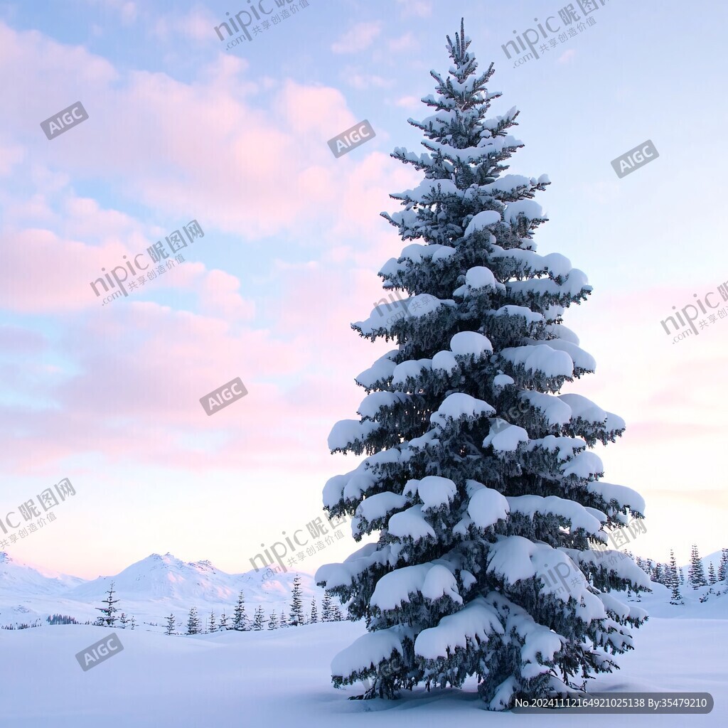 电脑装饰画雪松