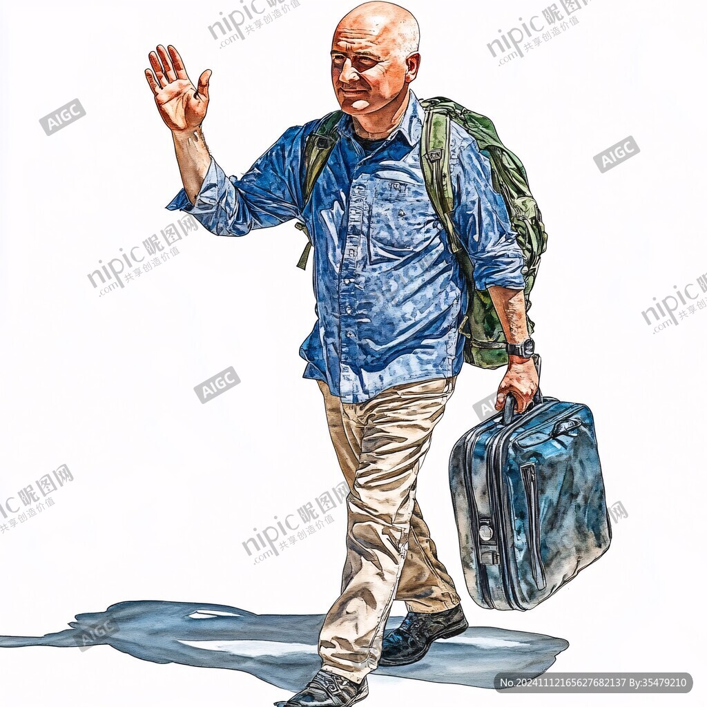 提着行李出行的人