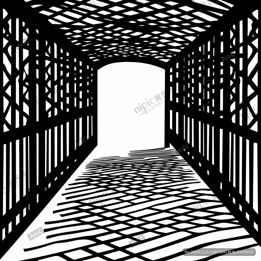 窗棂插画