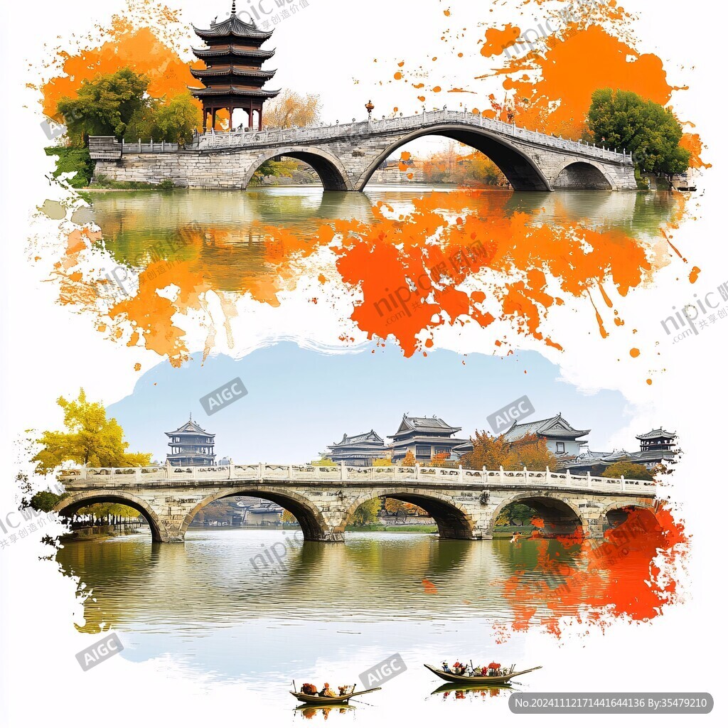 枫桥铁铃关背景