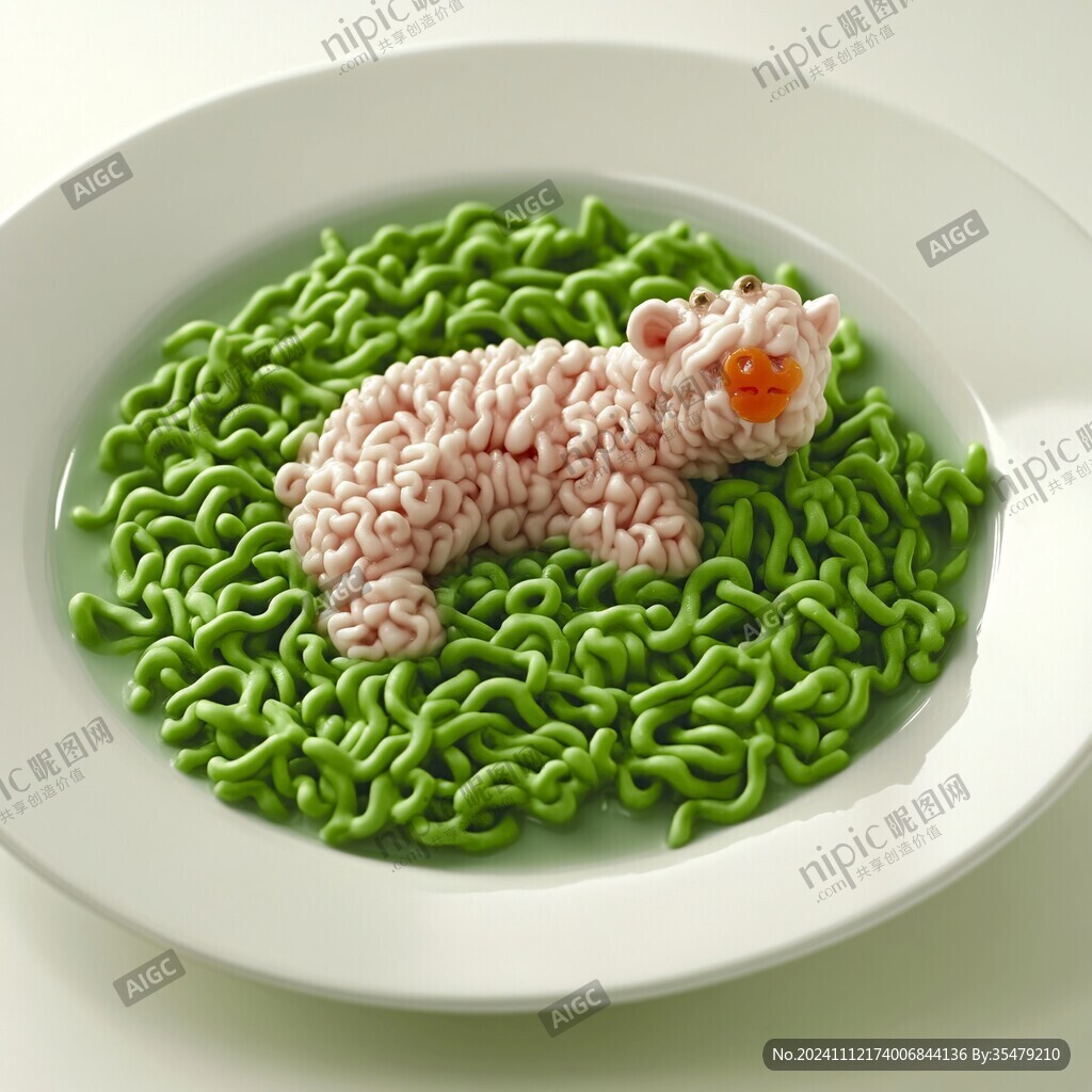 小羊造型面食