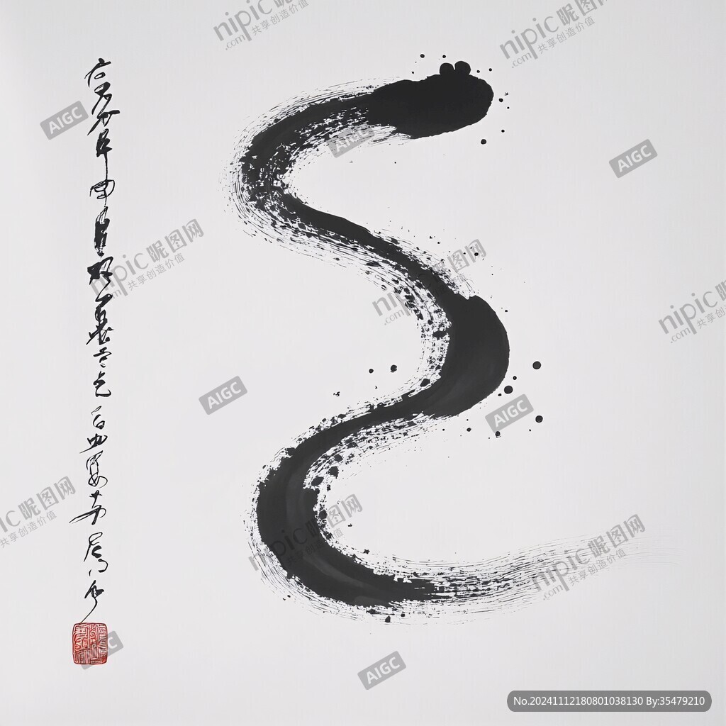 蛇字创意手写