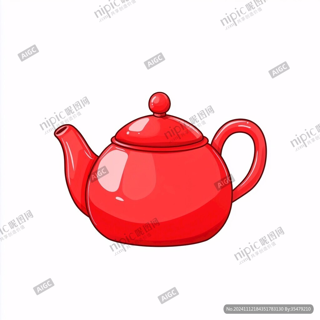 紫铜茶壶插画