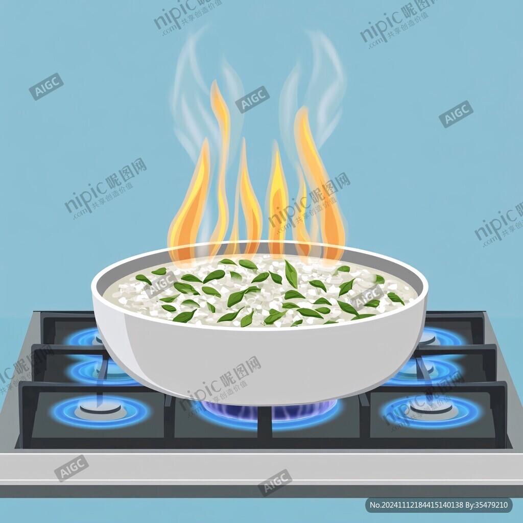 煮汤插画
