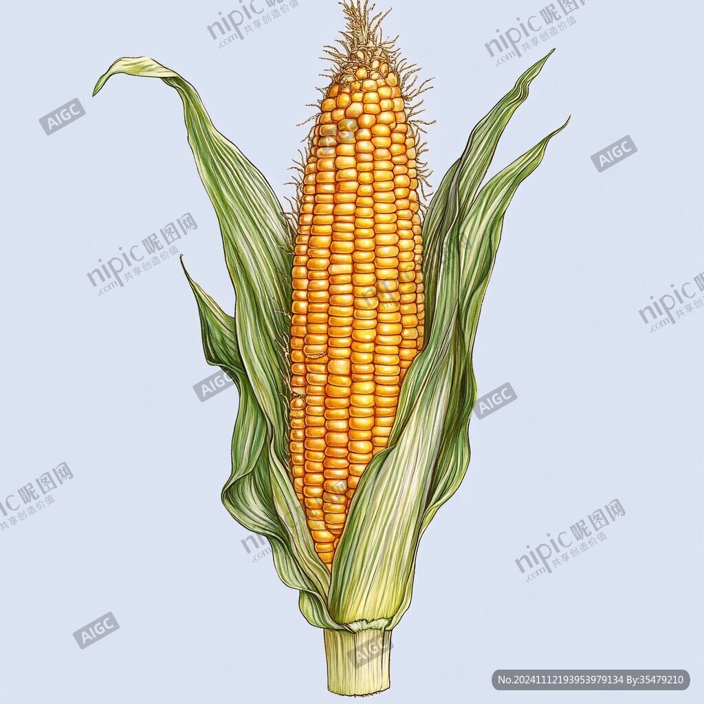 糯玉米插画