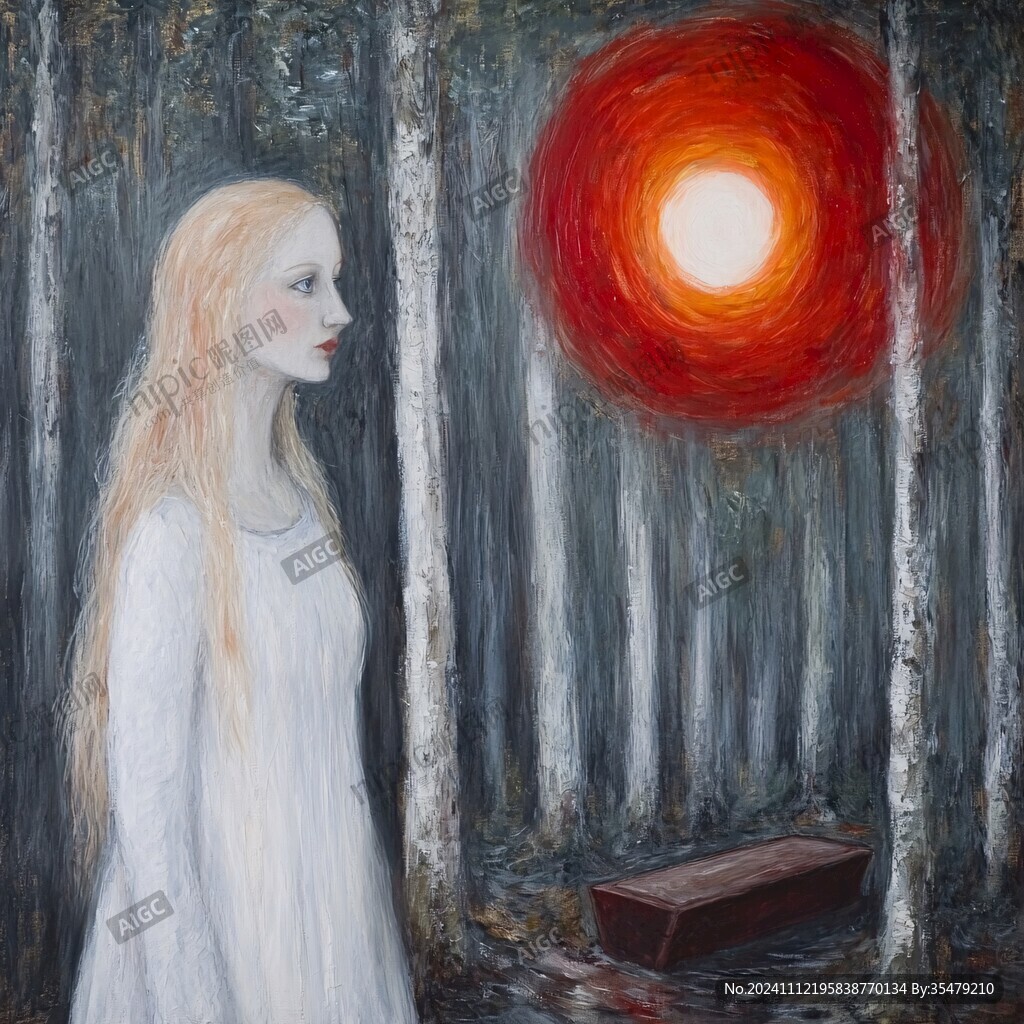 少女油画