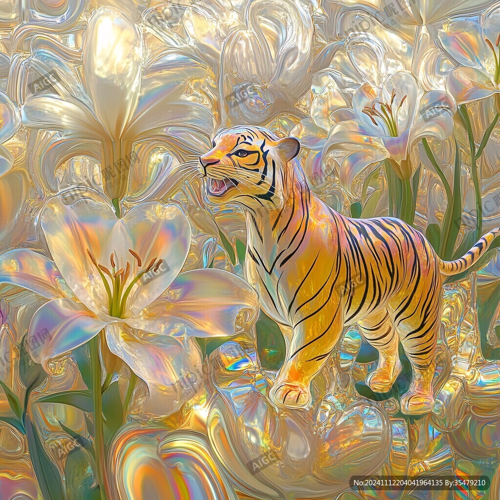金虎插画