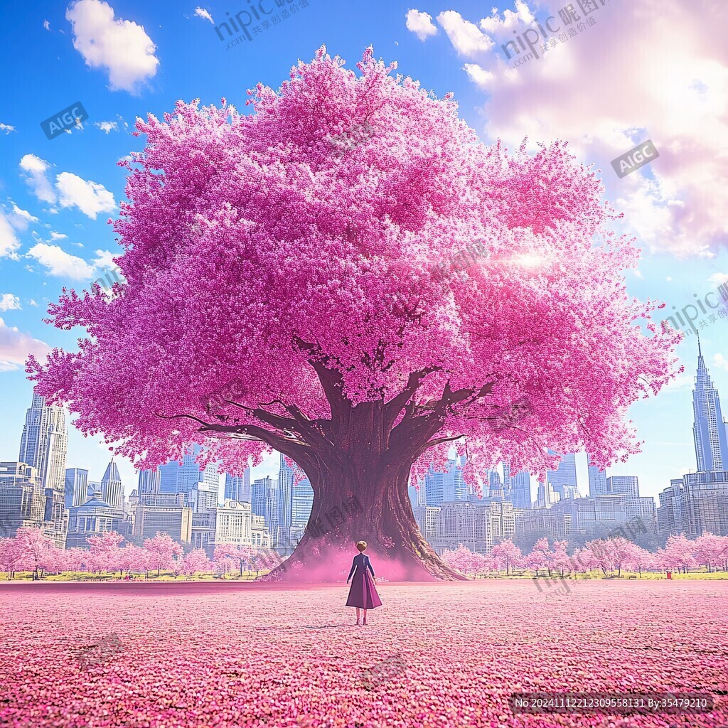3d樱花树