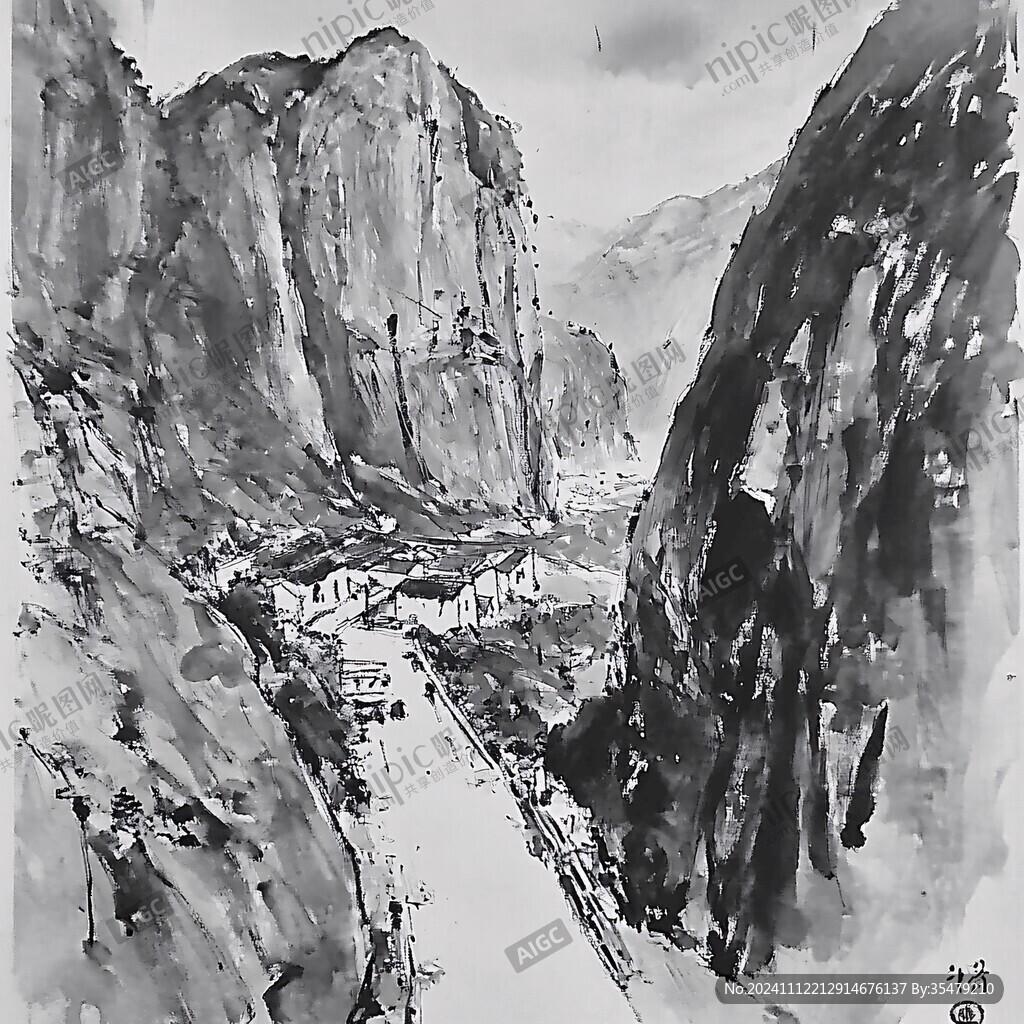 龚滩古镇速写
