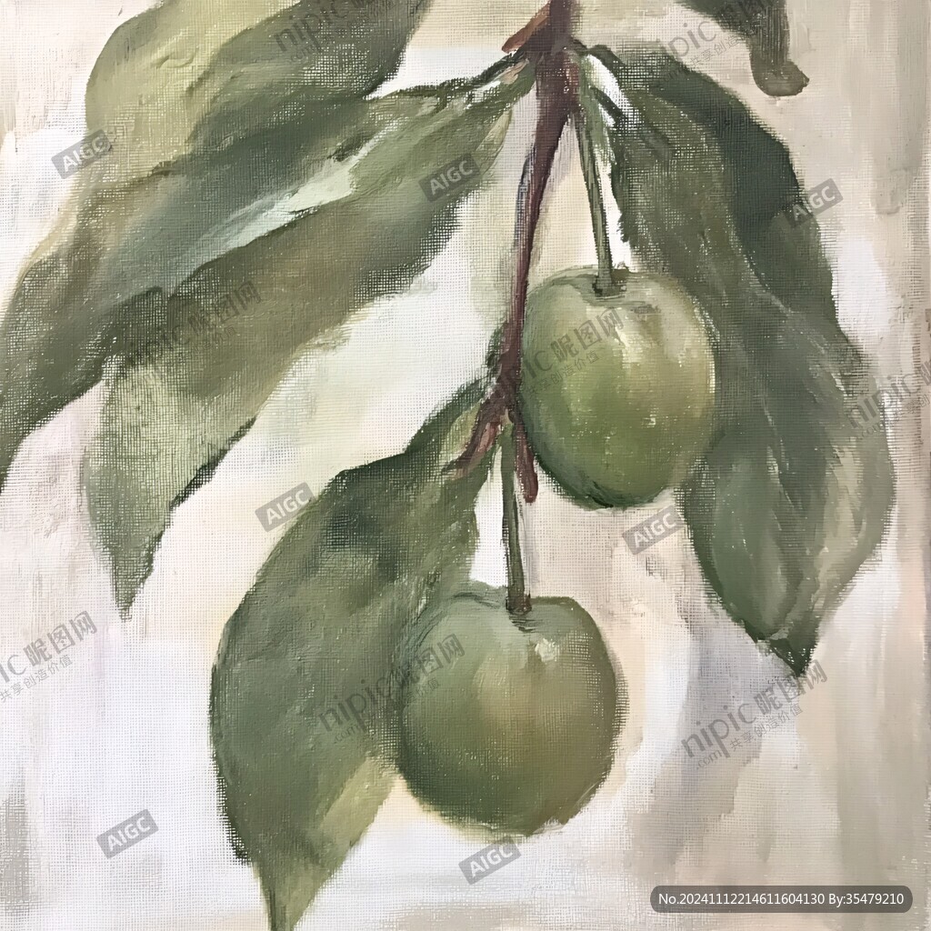 青枣水彩画
