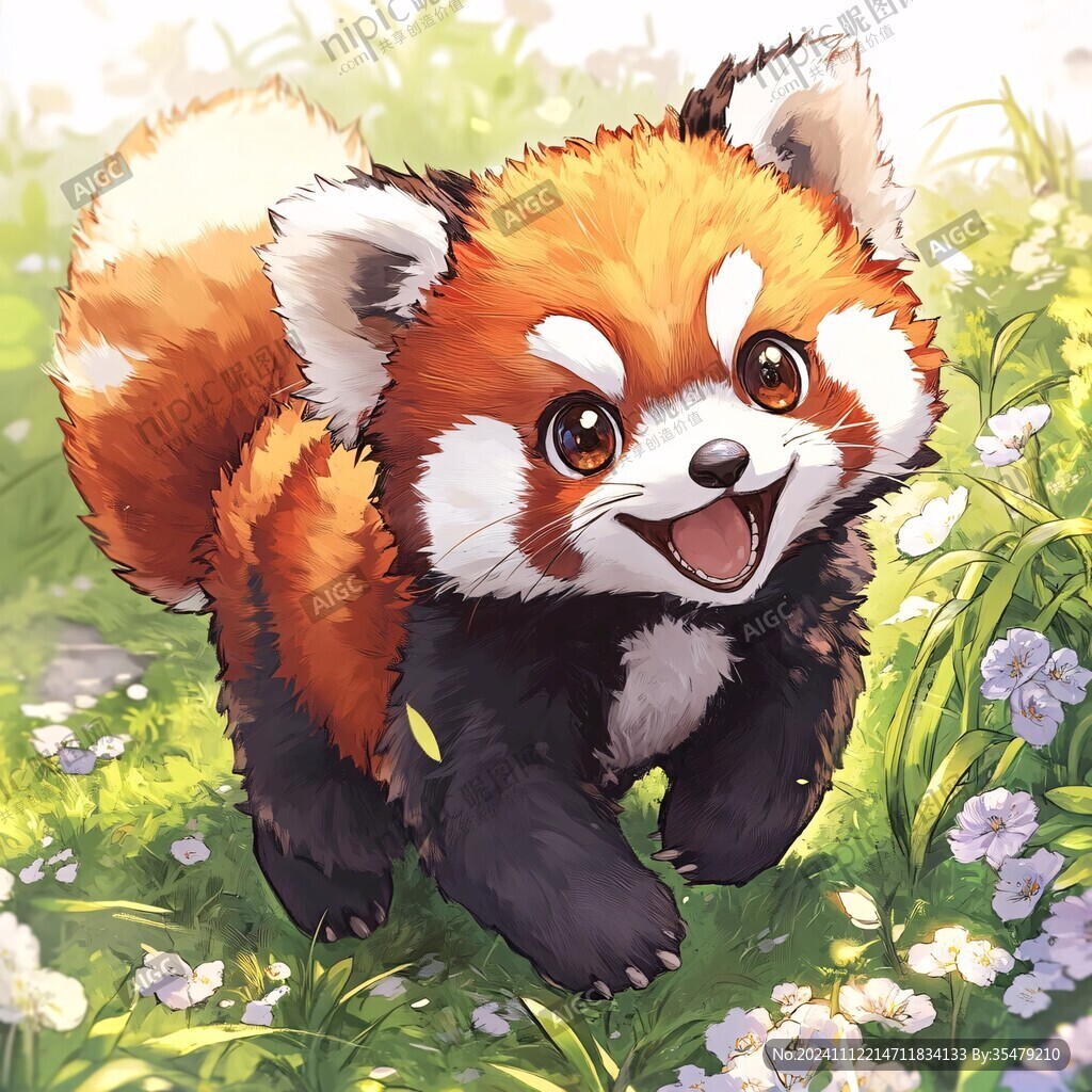 小熊猫插画