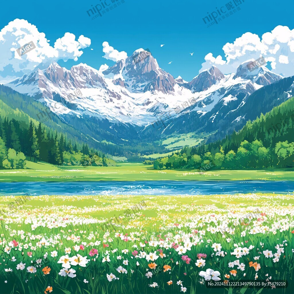 宽屏风景画