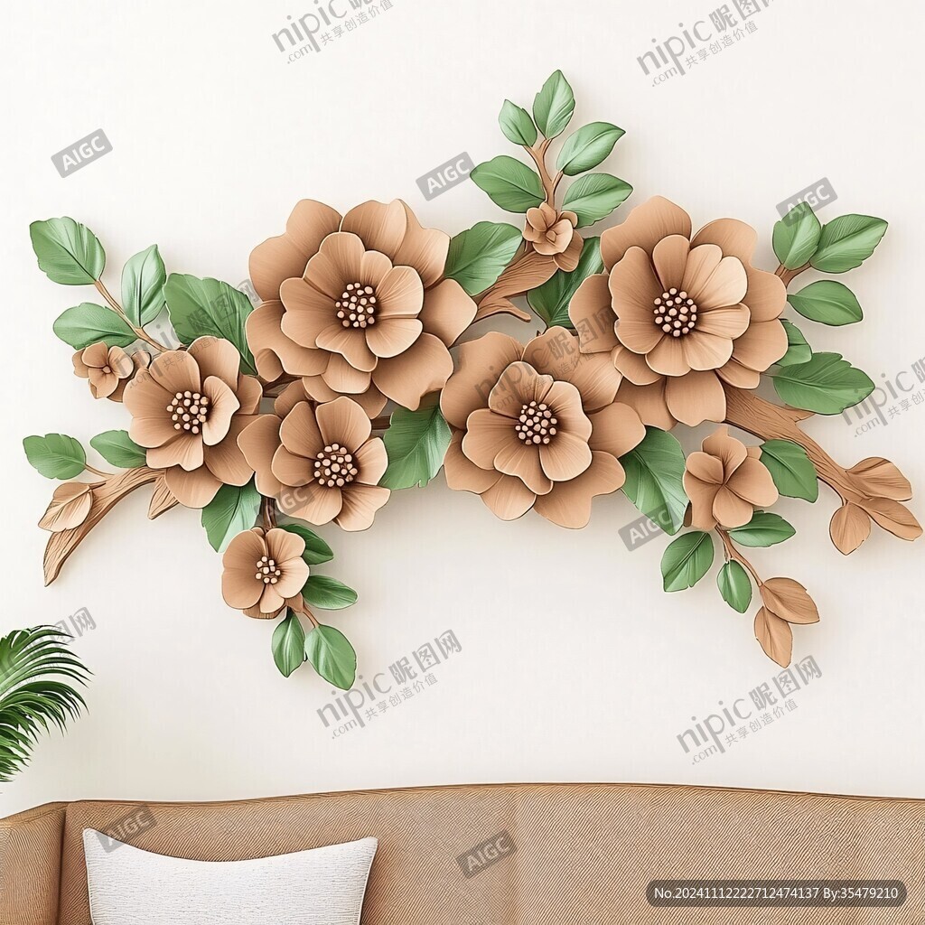 立体花卉墙贴