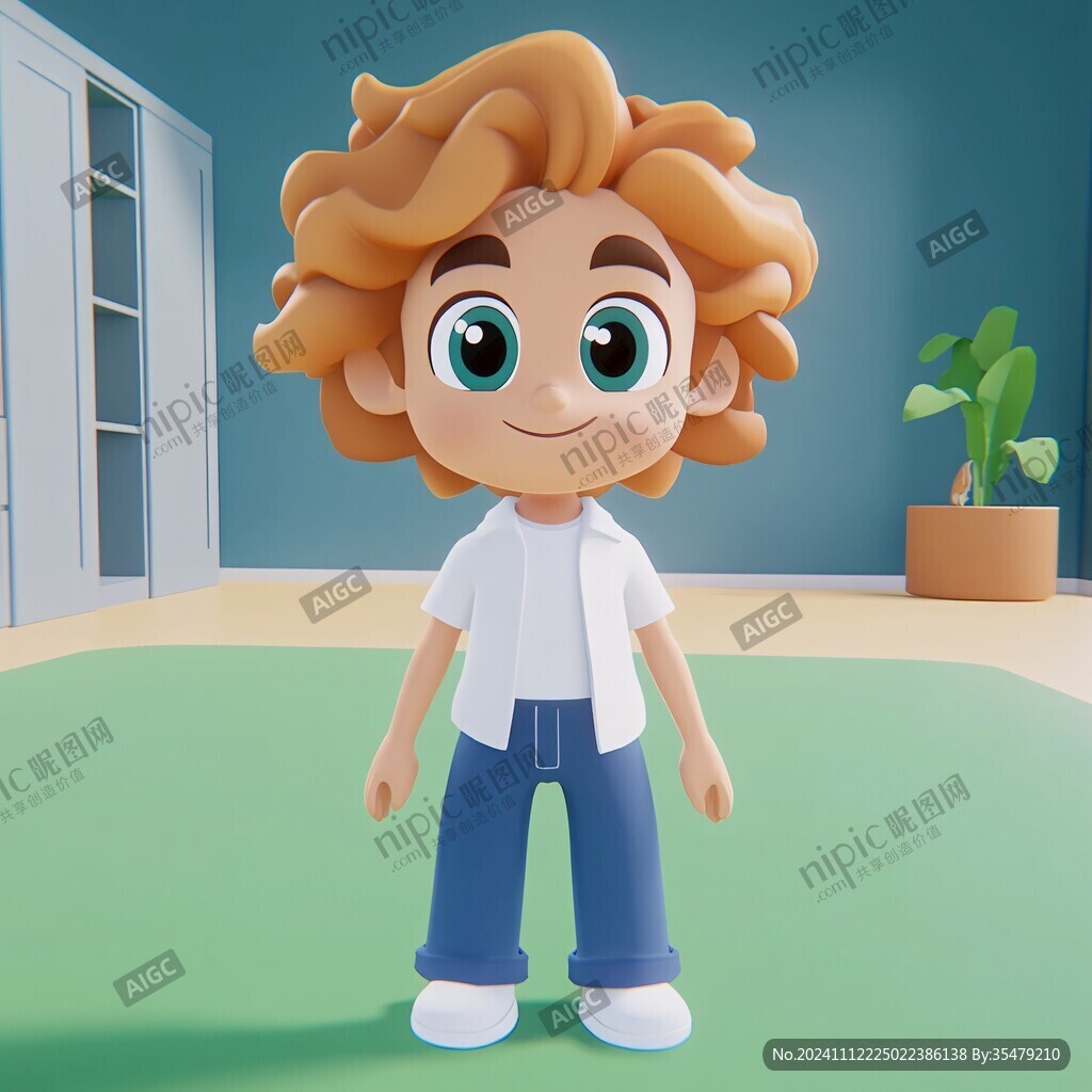 3d效果男孩