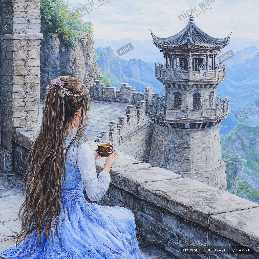 插画剑门关