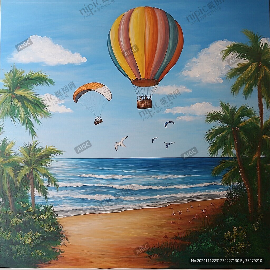 海边风景壁画