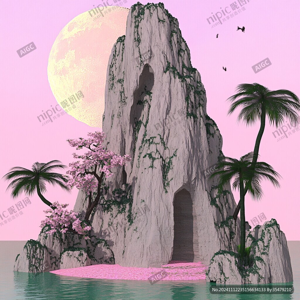 假山月亮