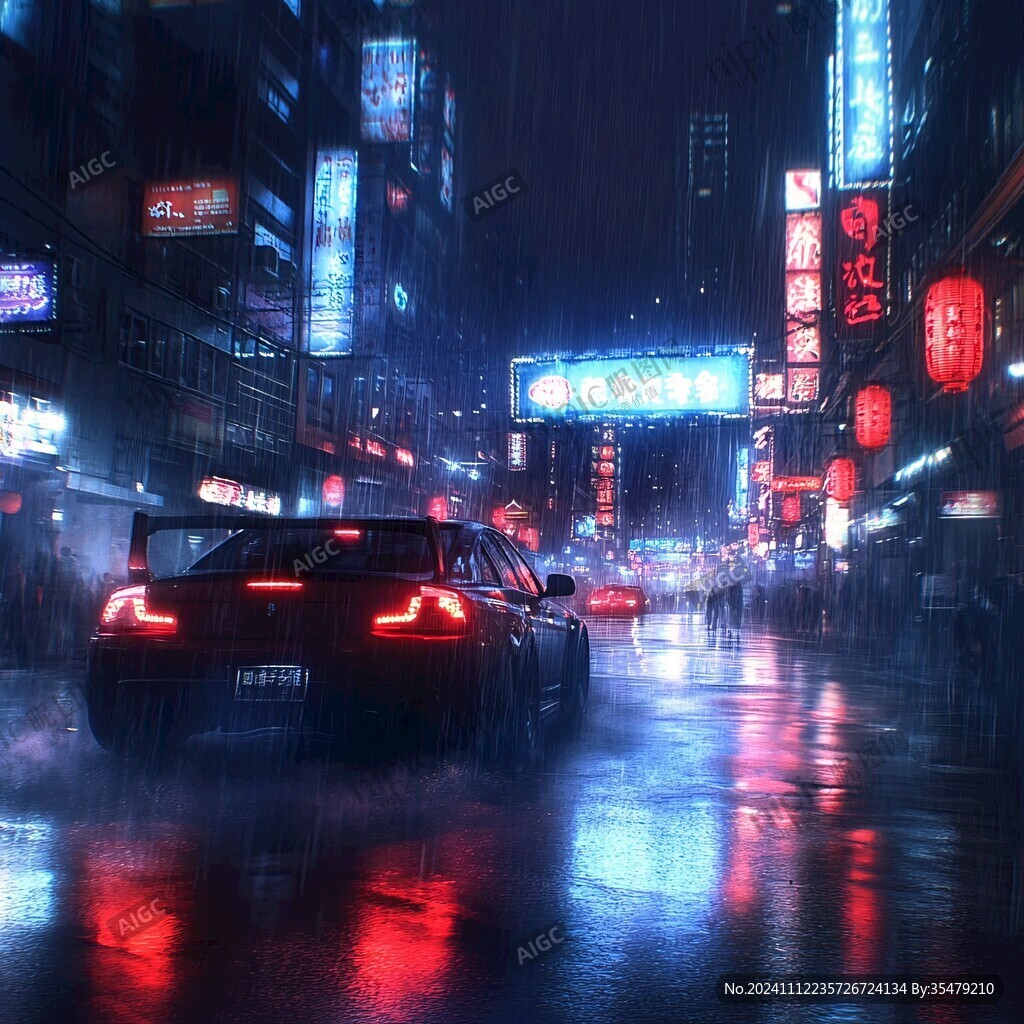 都市雨夜