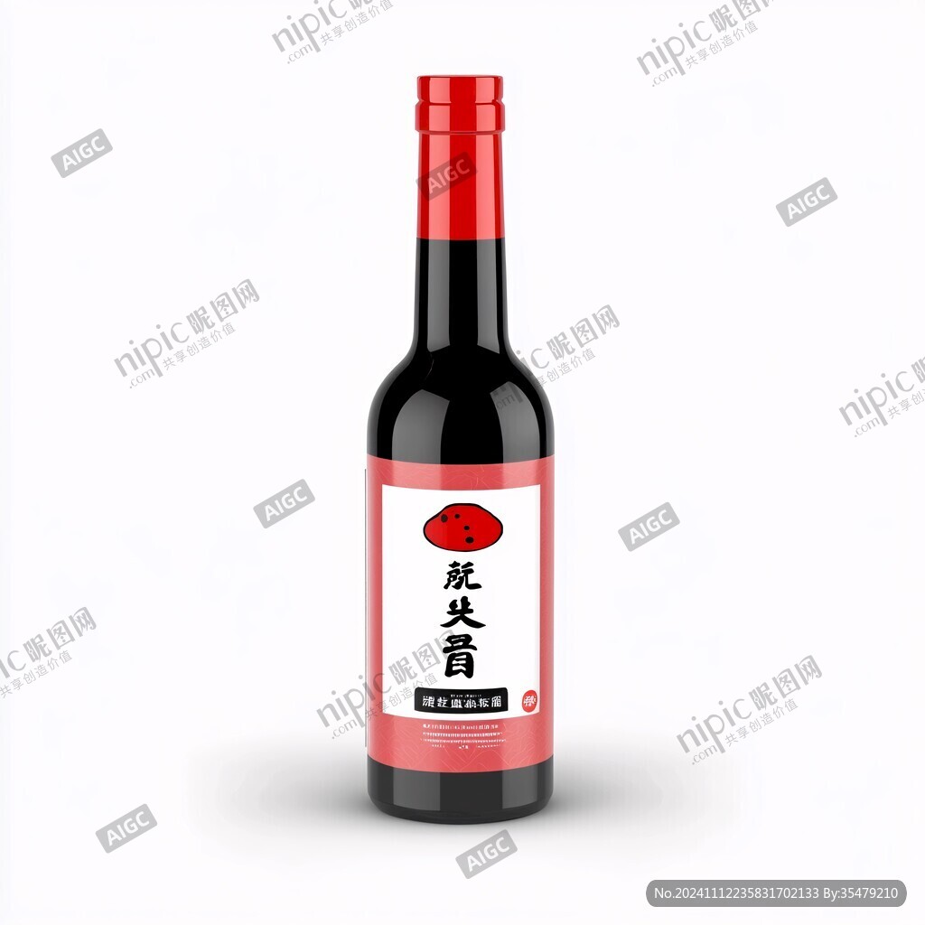 红枣酒瓶贴包装设计
