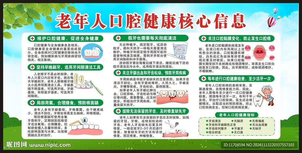 老年人口腔健康核心信息