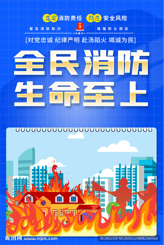 社区公司消防安全宣传海报