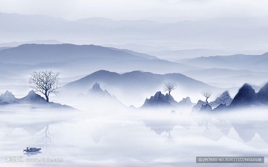 现代 意境高端山水 TiF分层