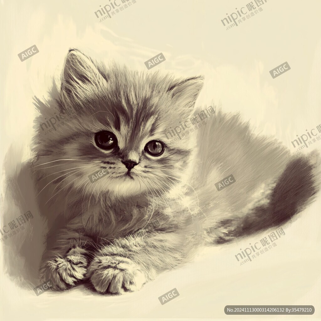 金吉拉猫插画