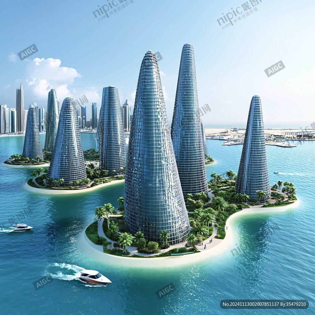 迪拜市悬浮岛设计