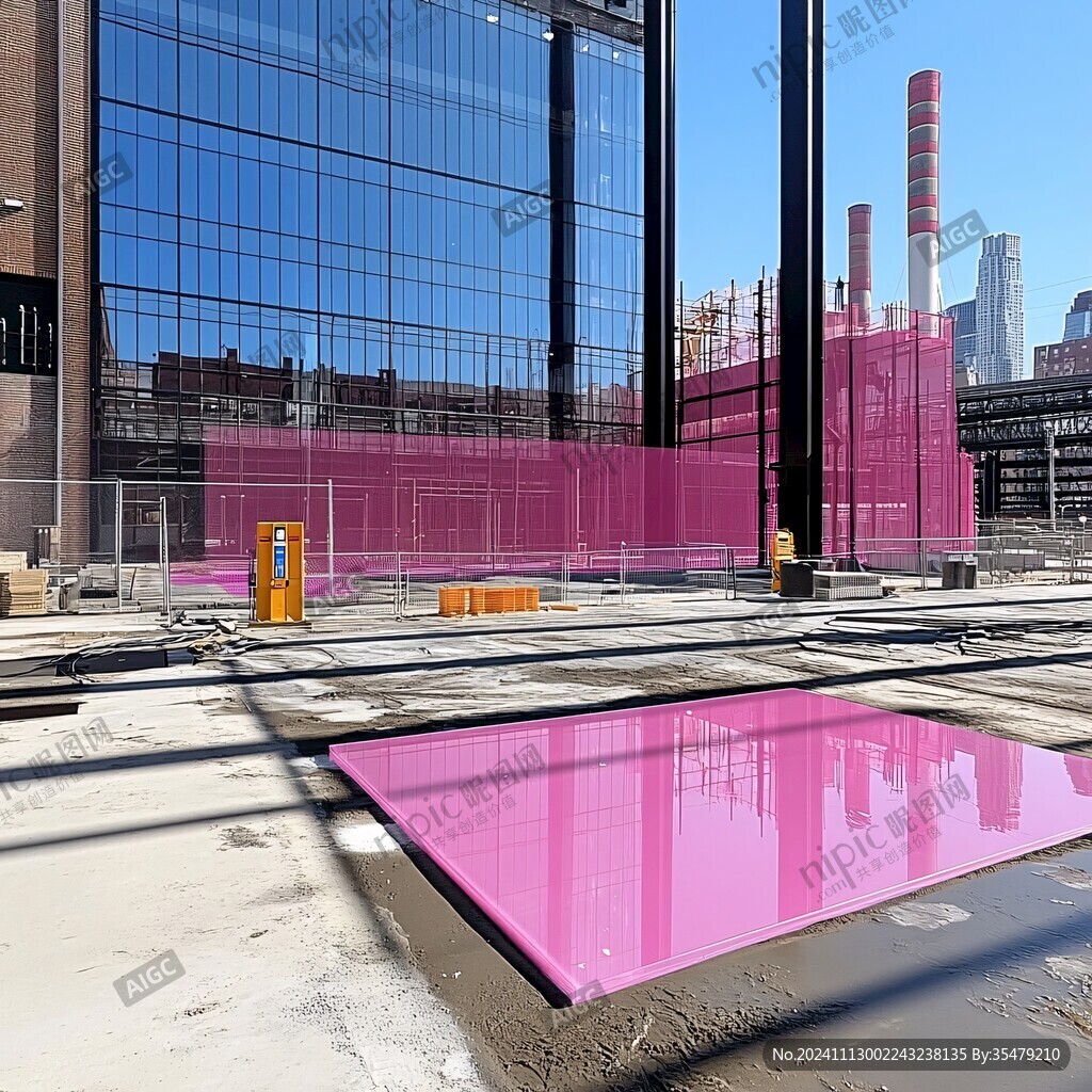 粉红色的游泳池