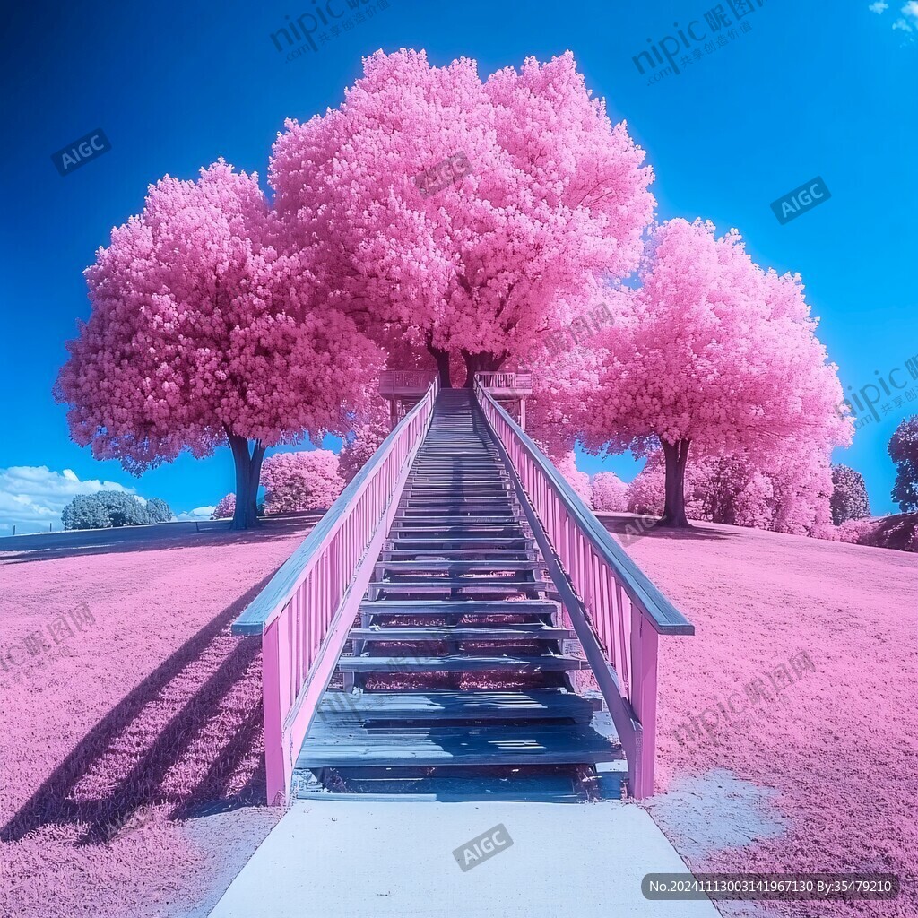 粉红色的超现实世界