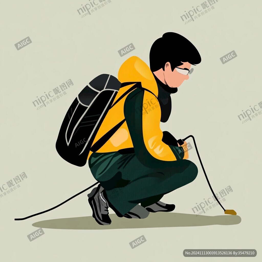 徒步卡通小人