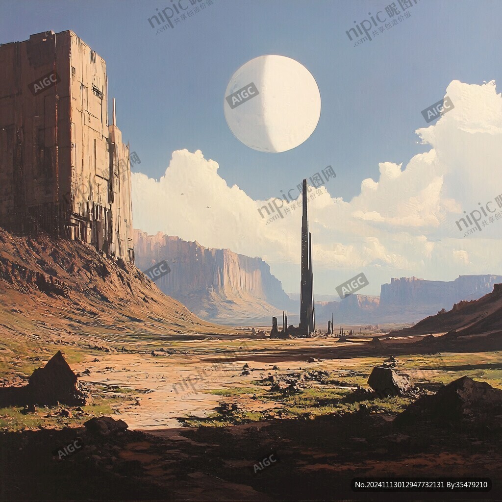 外星球幻想场景插画