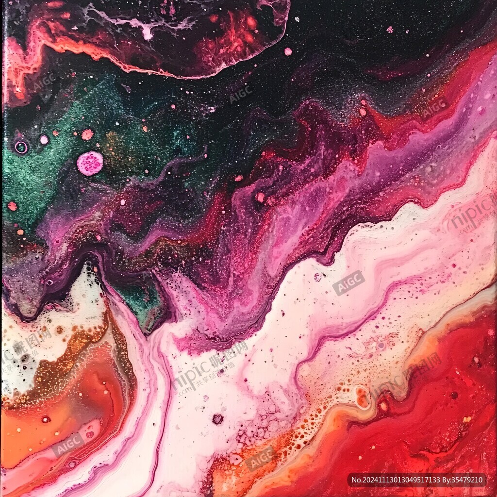 星空流体抽象画