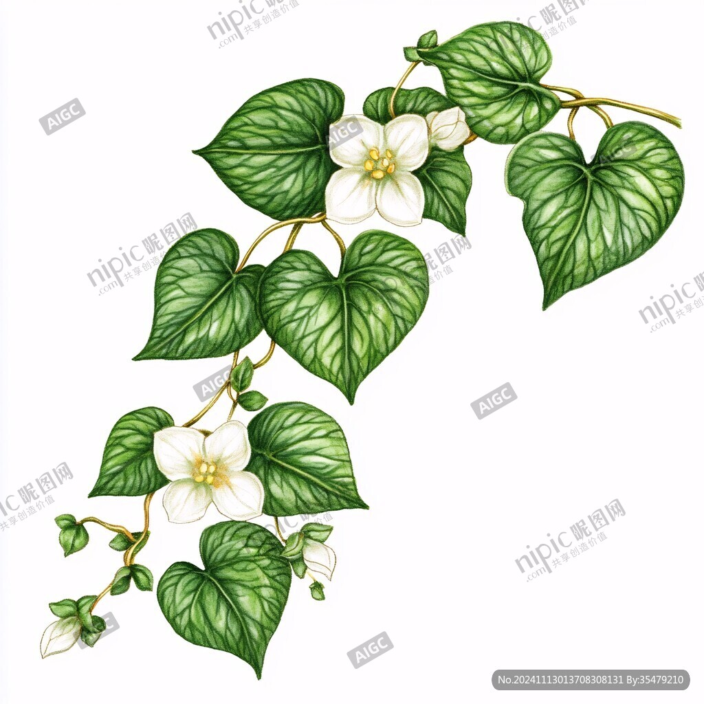 手绘茉莉花