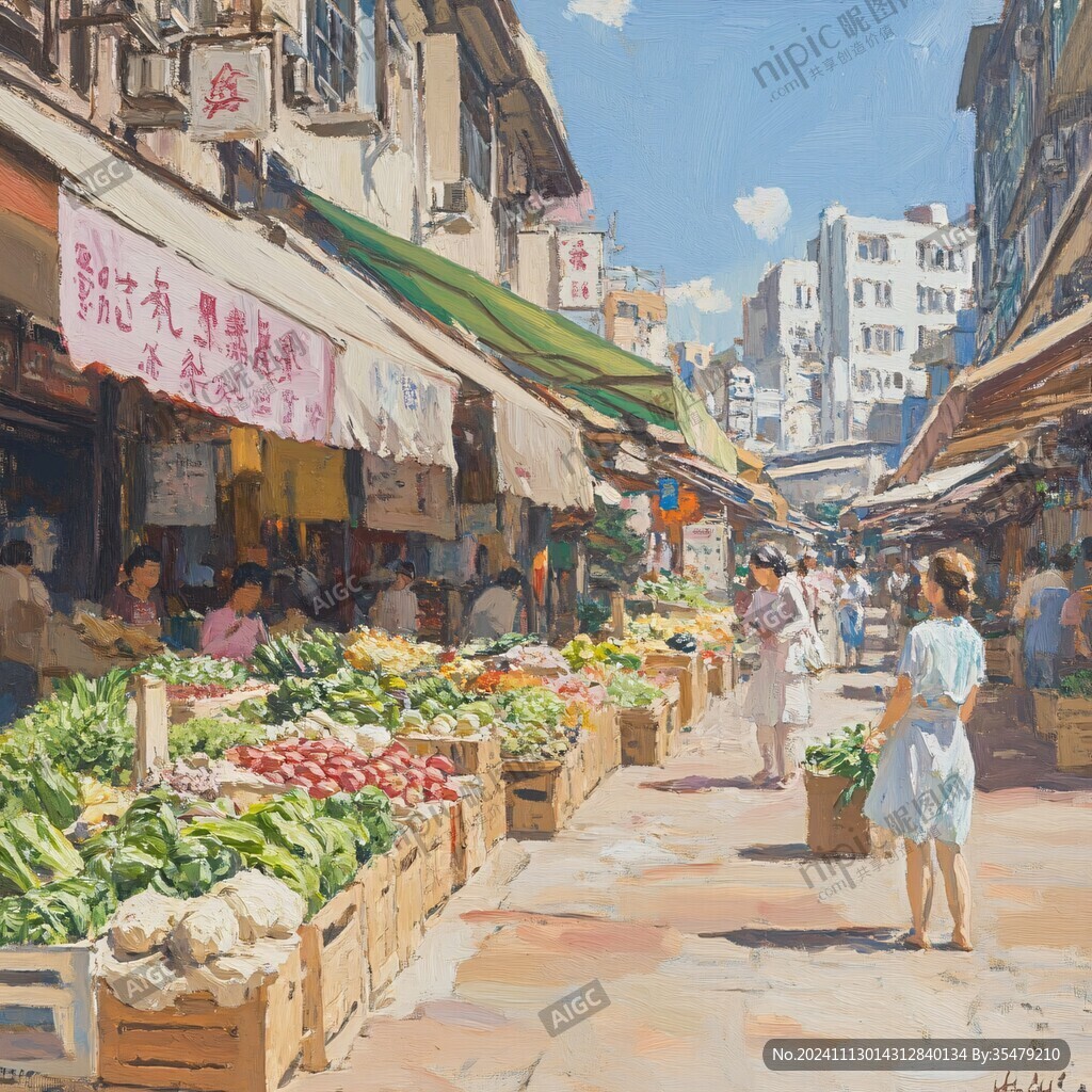 菜市插画