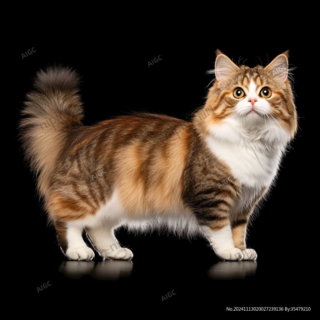 写实猫毛茸茸宠物插画