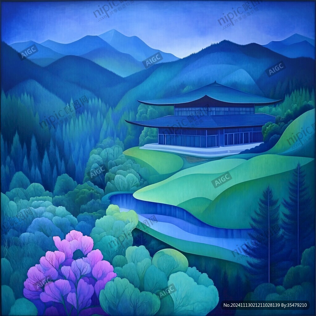 凉山建筑插画