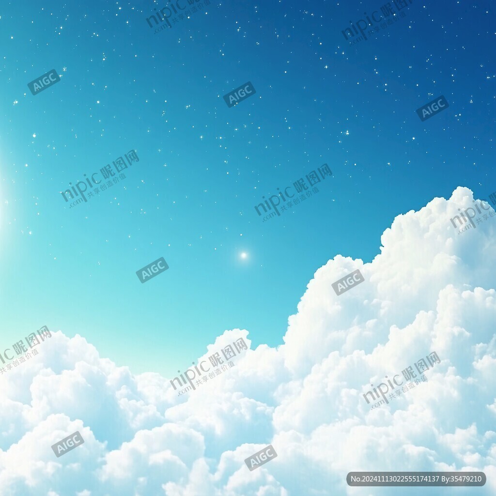 蓝天白云星空背景