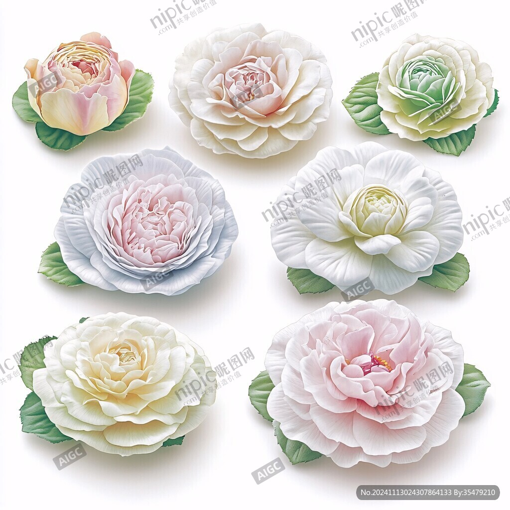3d立体花卉牡丹