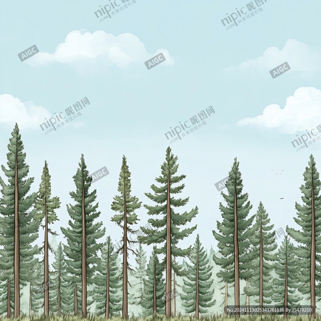 针叶林背景