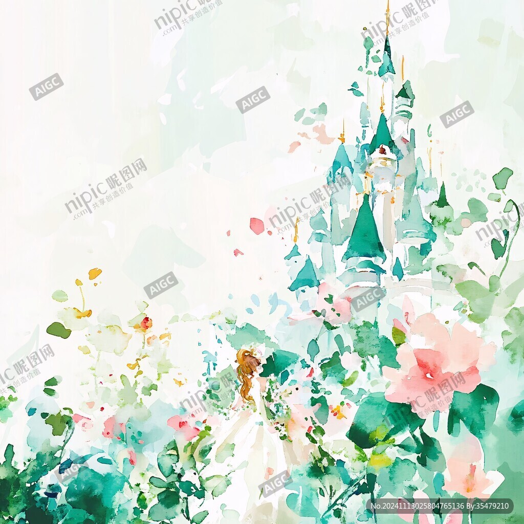 梦幻城堡插画